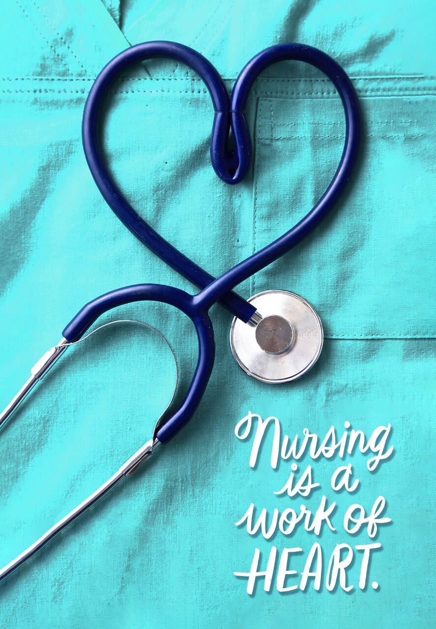 Stethoscope Heart Nurses Week Appreciation Card