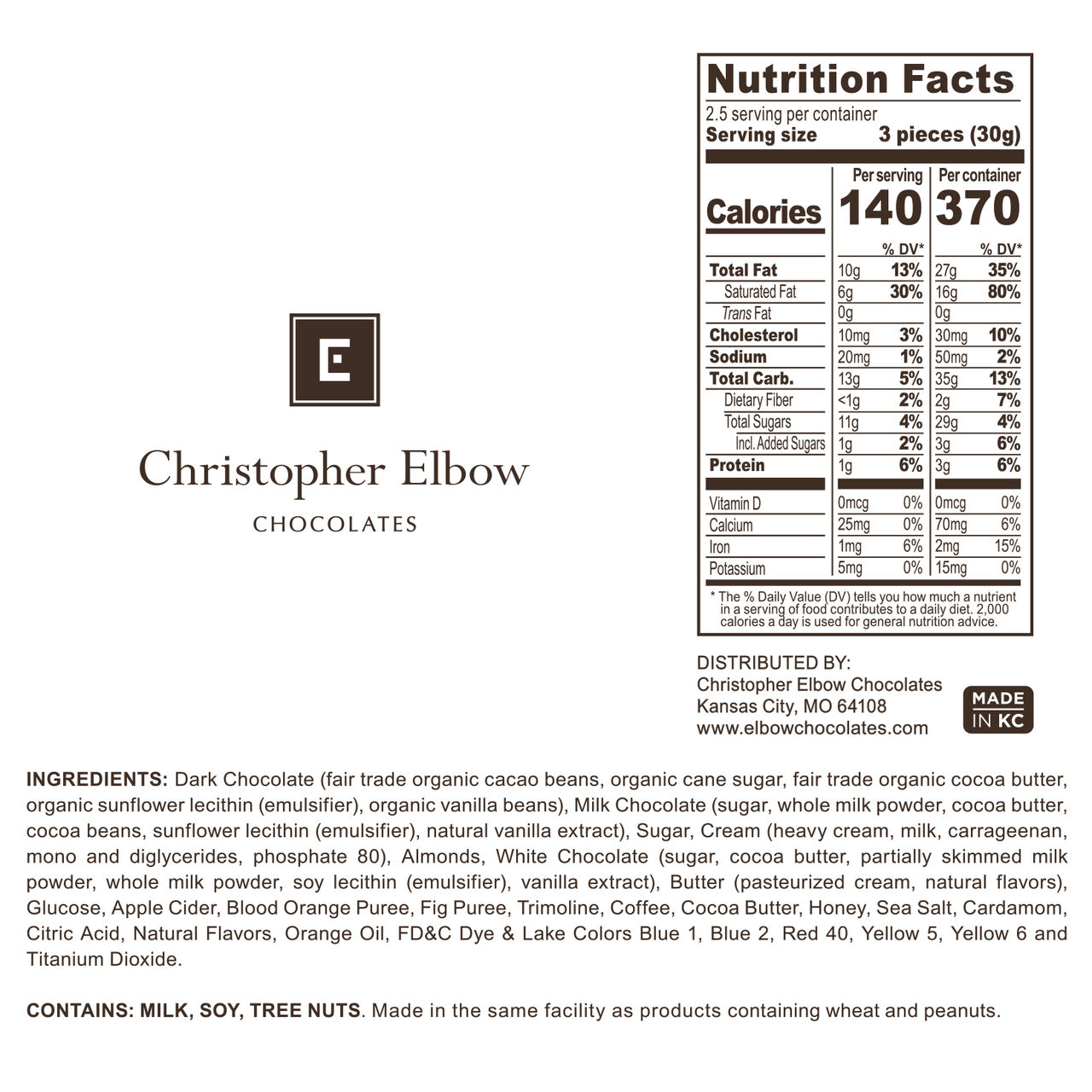 Christopher Elbow 8-Piece Winter Chocolate Assortment image number 2