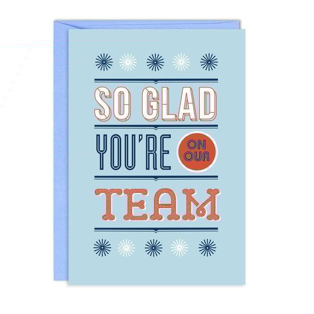 Glad You’re on Our Team Employee Appreciation
