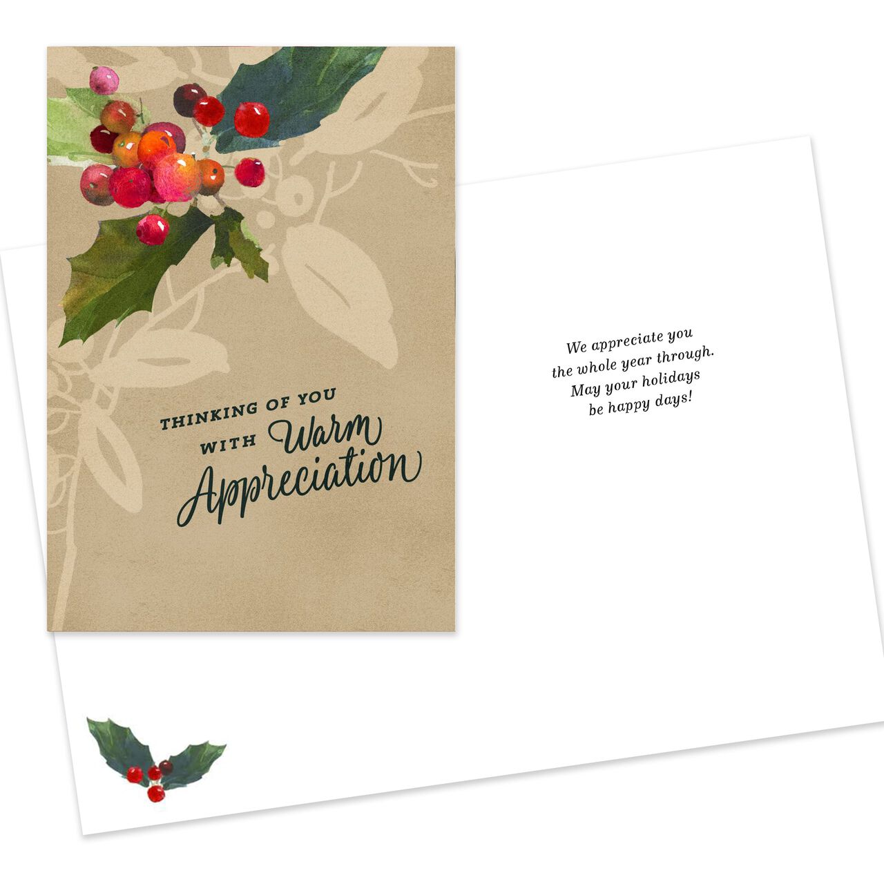 Warm Holiday Wishes Fireplace Assorted Happy Holidays Cards 50 Pack image number 4