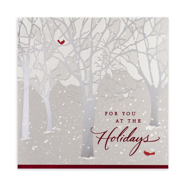 Silver Forest Wishes Premium Holiday Card