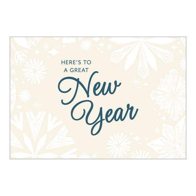 Paper Snowflakes New Year Card