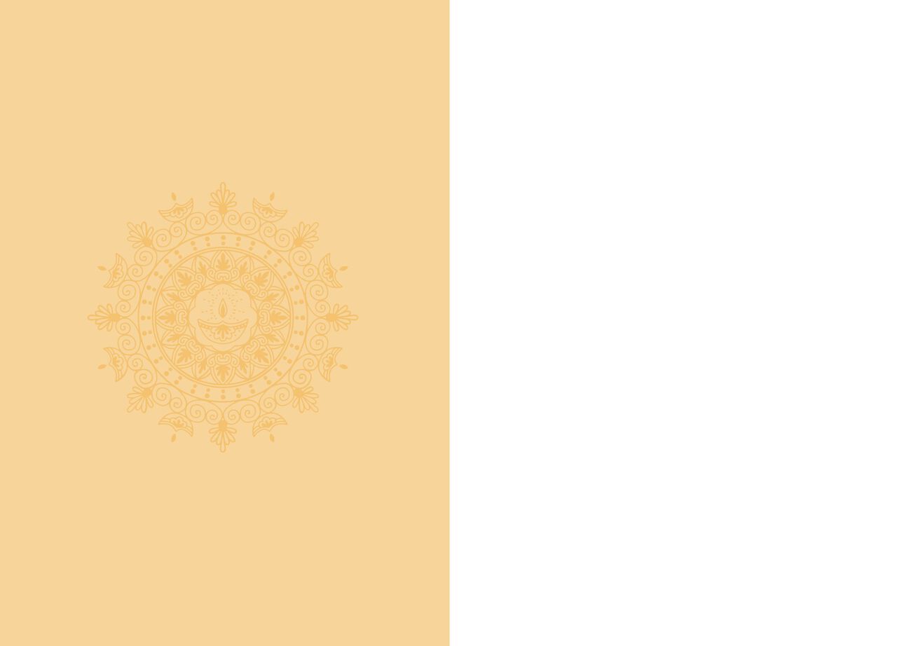 Bright Diya Lamp & Rangoli Diwali Card