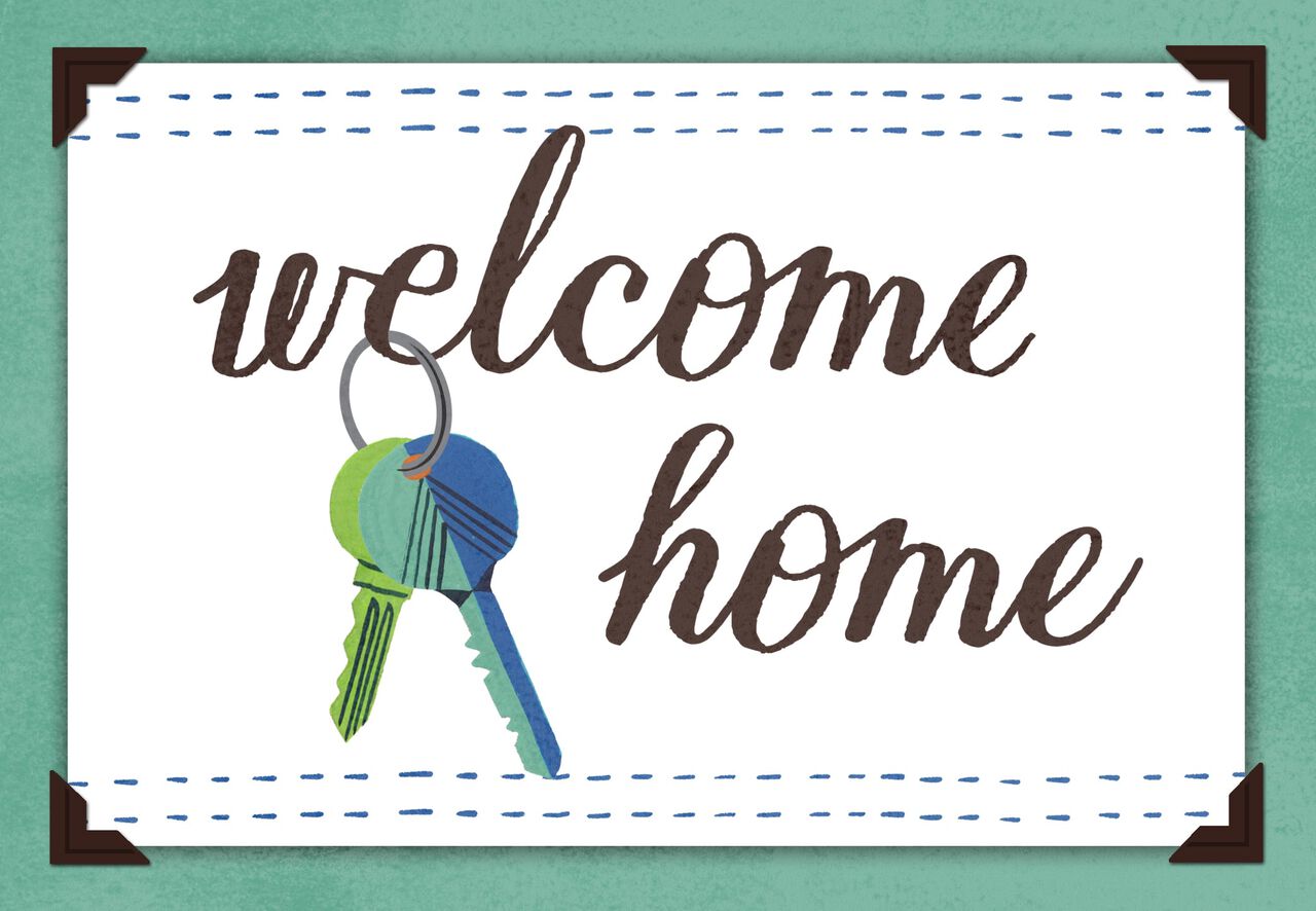 Welcome Home Keys New Home Card