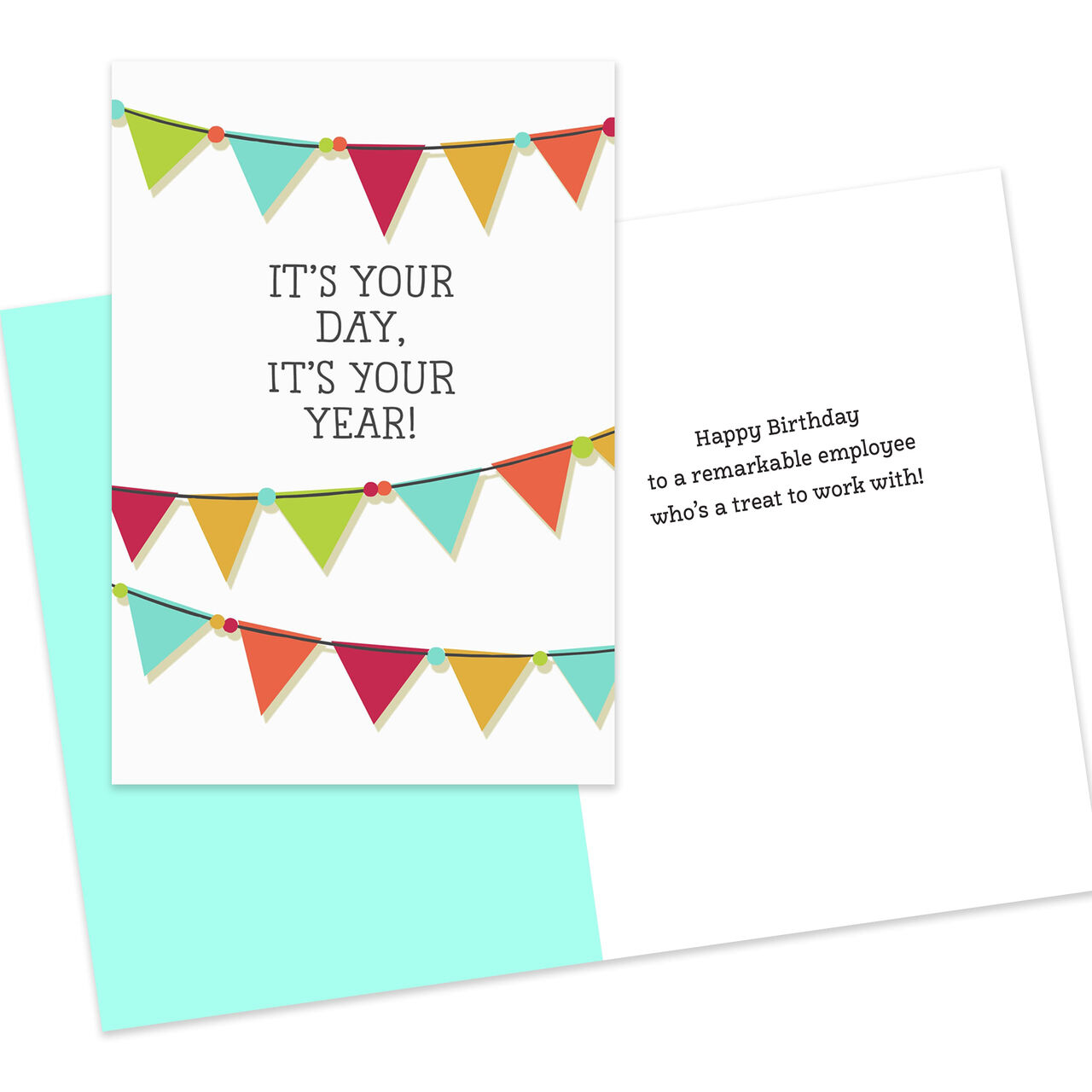 Cake, Candles & Color Assorted Employee Birthday Cards 25 Pack image number 5