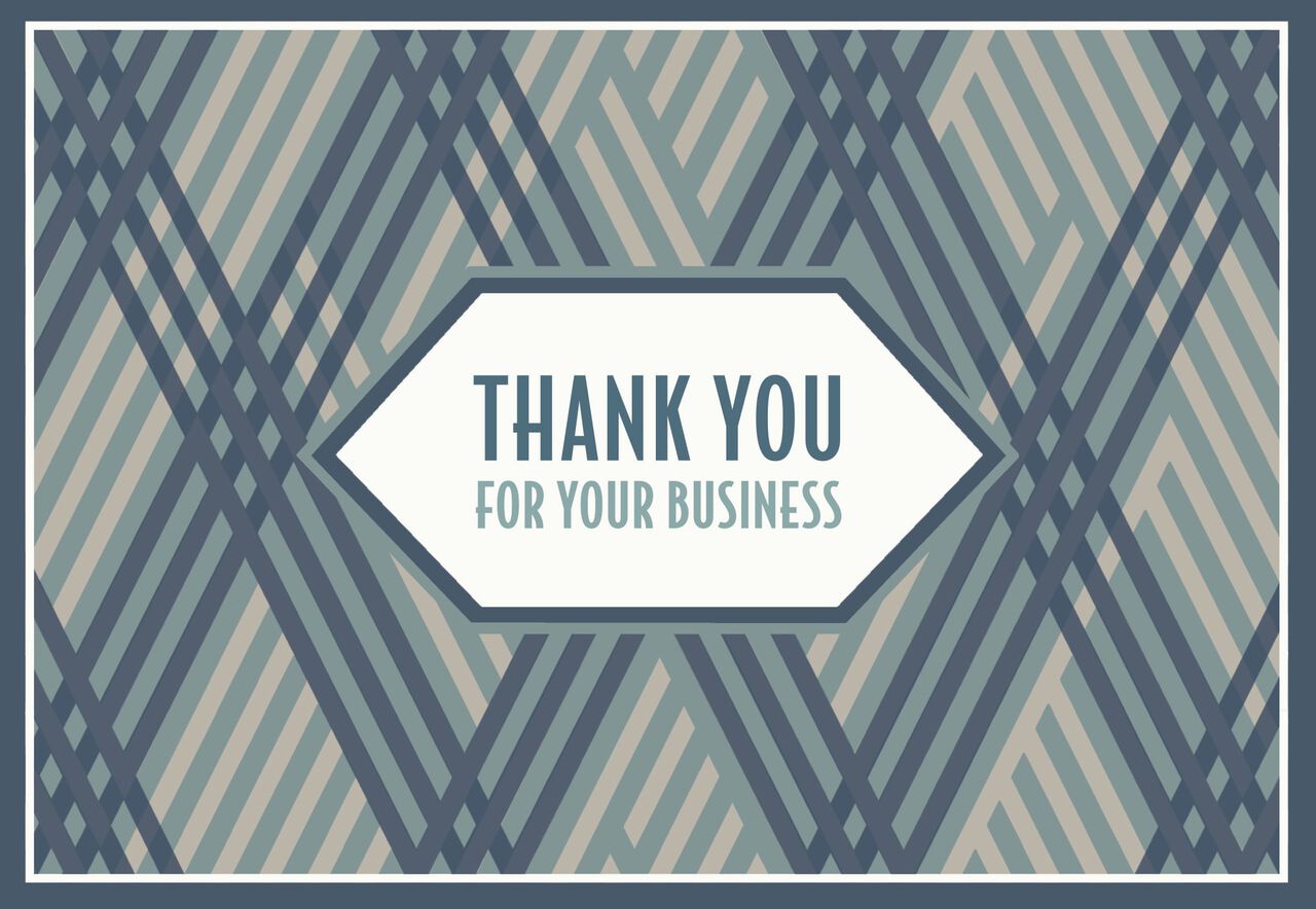 Blue Diamond Thanks for Business Card