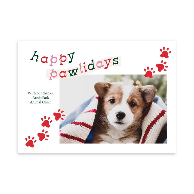 Happy Pawlidays Holiday Photo Card