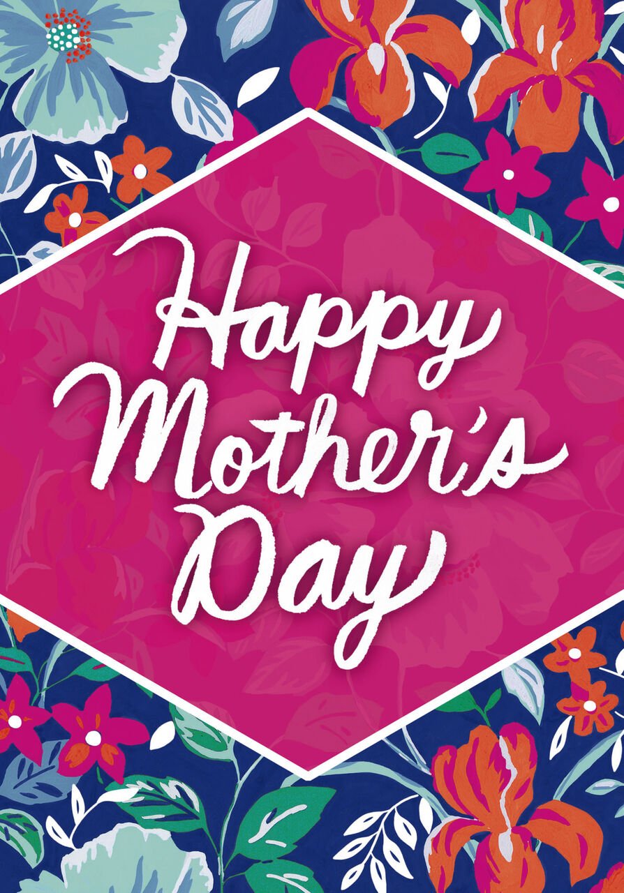 Floral Pattern Mother's Day Card