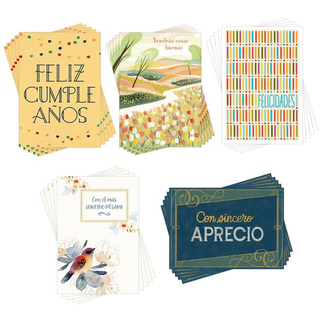 All Occasions Assorted Spanish Greeting Cards 25 Pack
