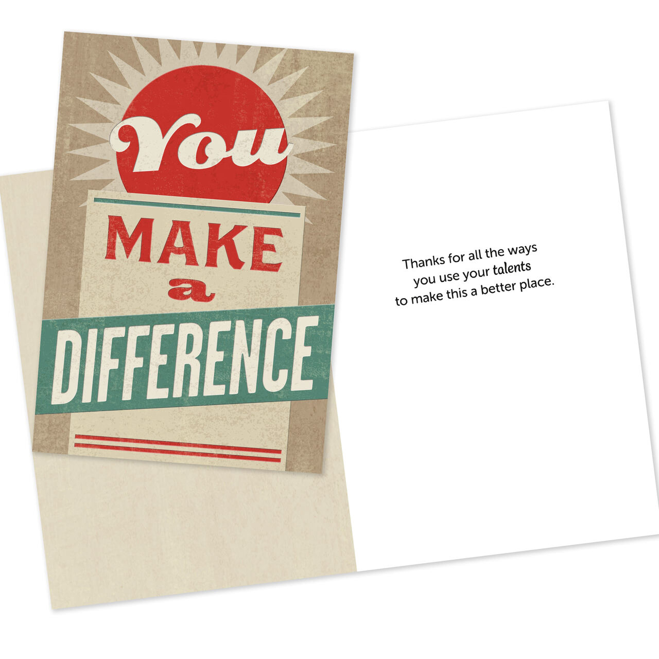 You Make a Difference Assorted Employee Appreciation Cards 10 Pack image number 4
