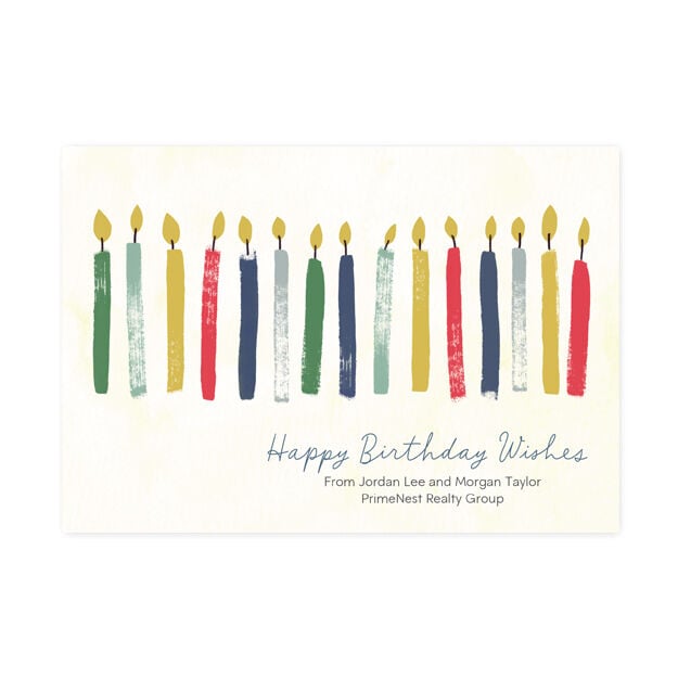 Stamped Candles Birthday Card