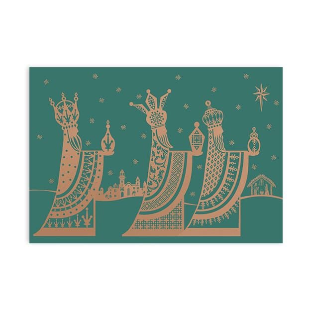 Wise Men With Gifts Spanish 3 Kings Day & Christmas Card