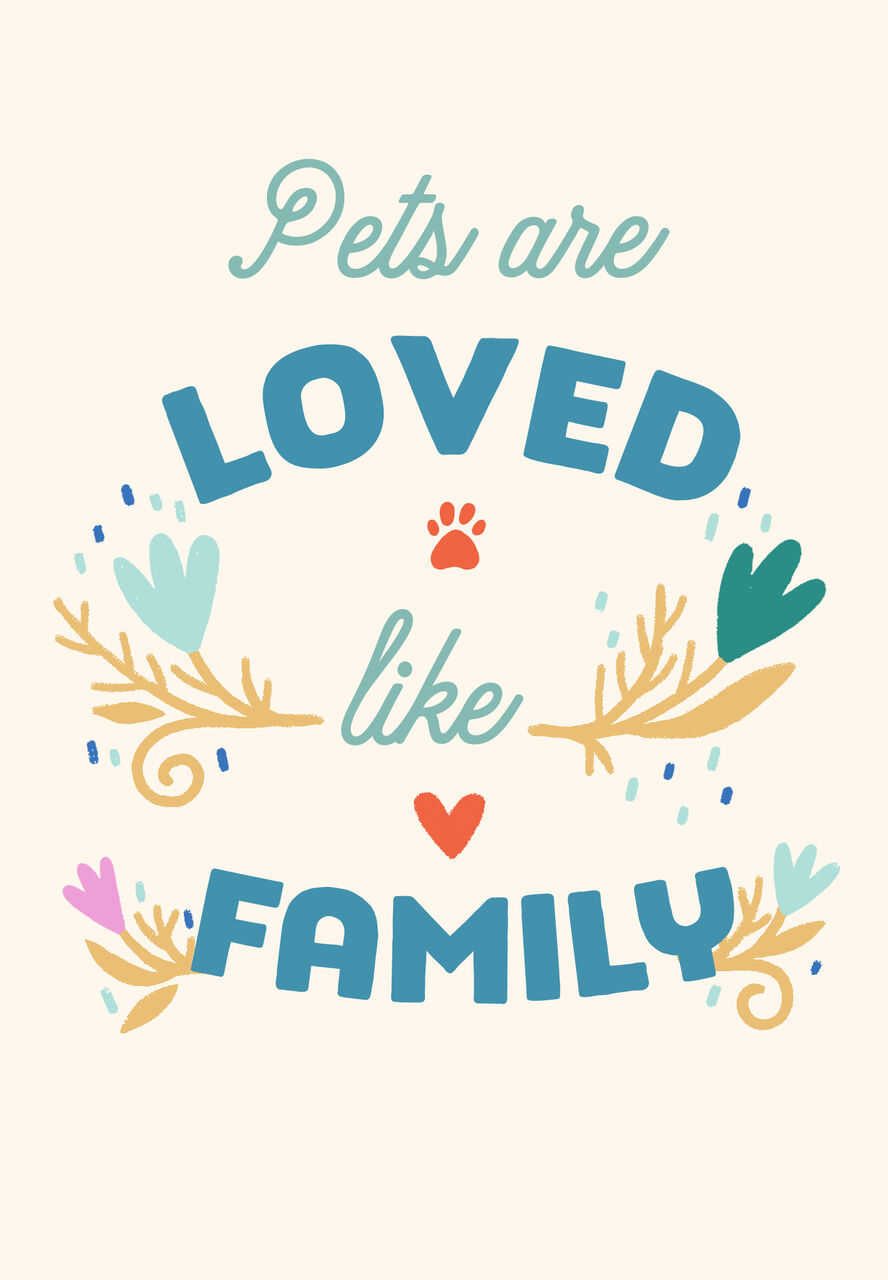Loved Like Family Pet Sympathy Card