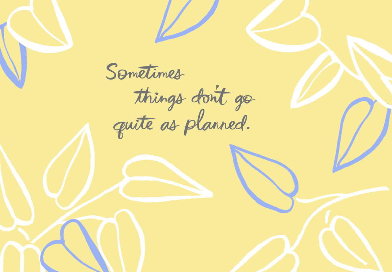 Yellow & White Vines Apology Card