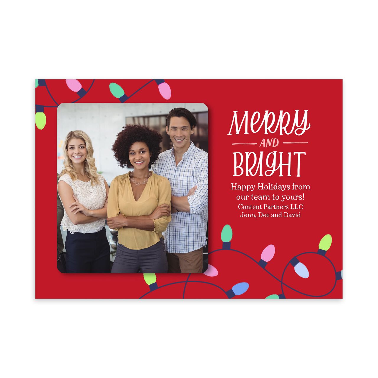 Merry & Bright Lights Holiday Photo Card image number 0