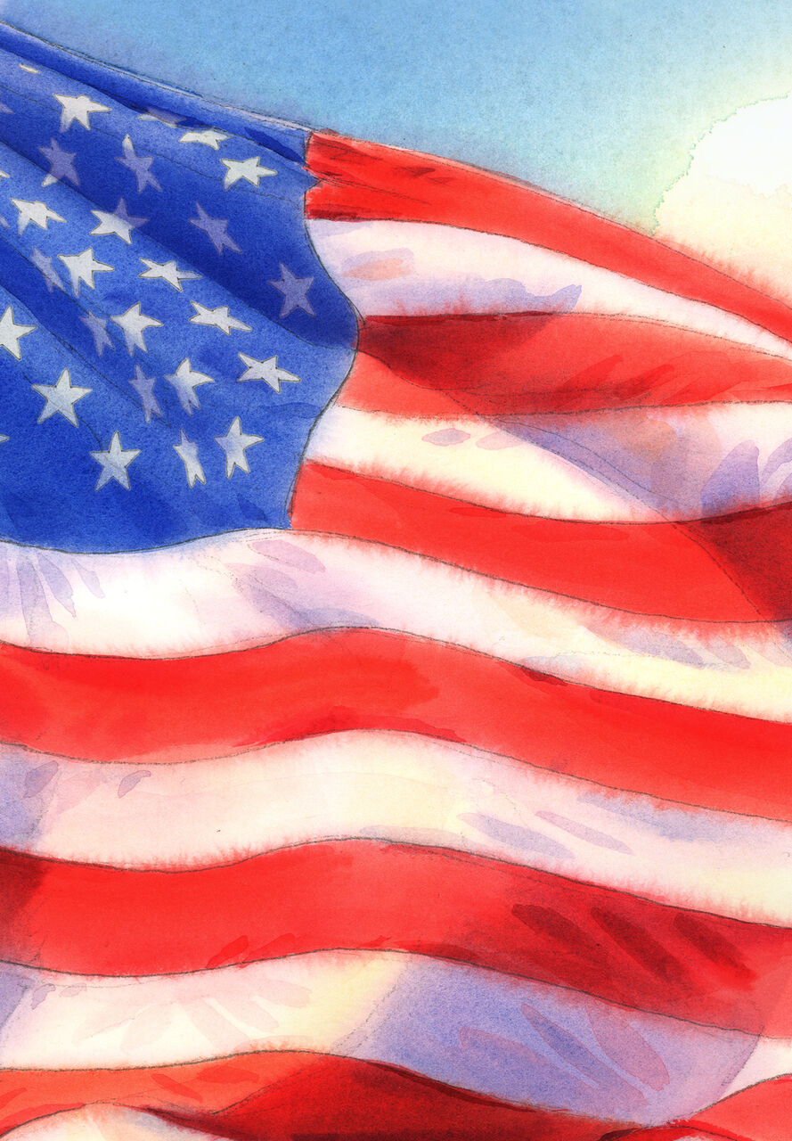 Bright Flag Military Appreciation Card