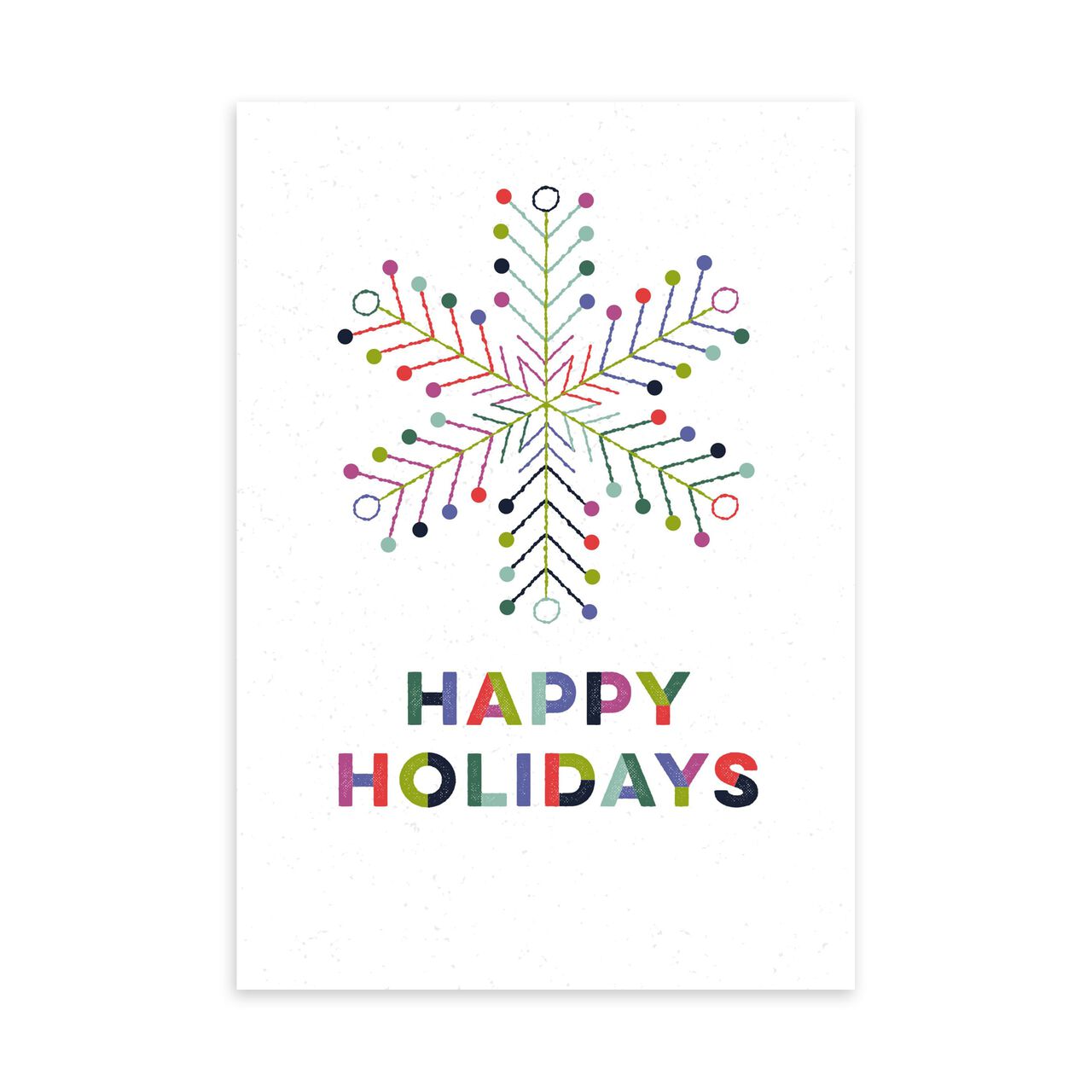 Colorful Snowflake Happy Holidays Card image number 0
