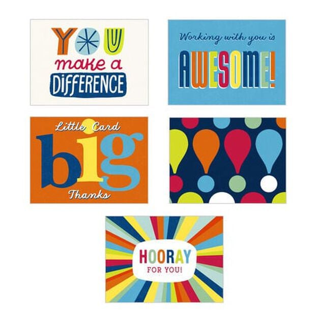 Vibrant Recognition Assorted Blank Employee Appreciation Notecards 50 Pack