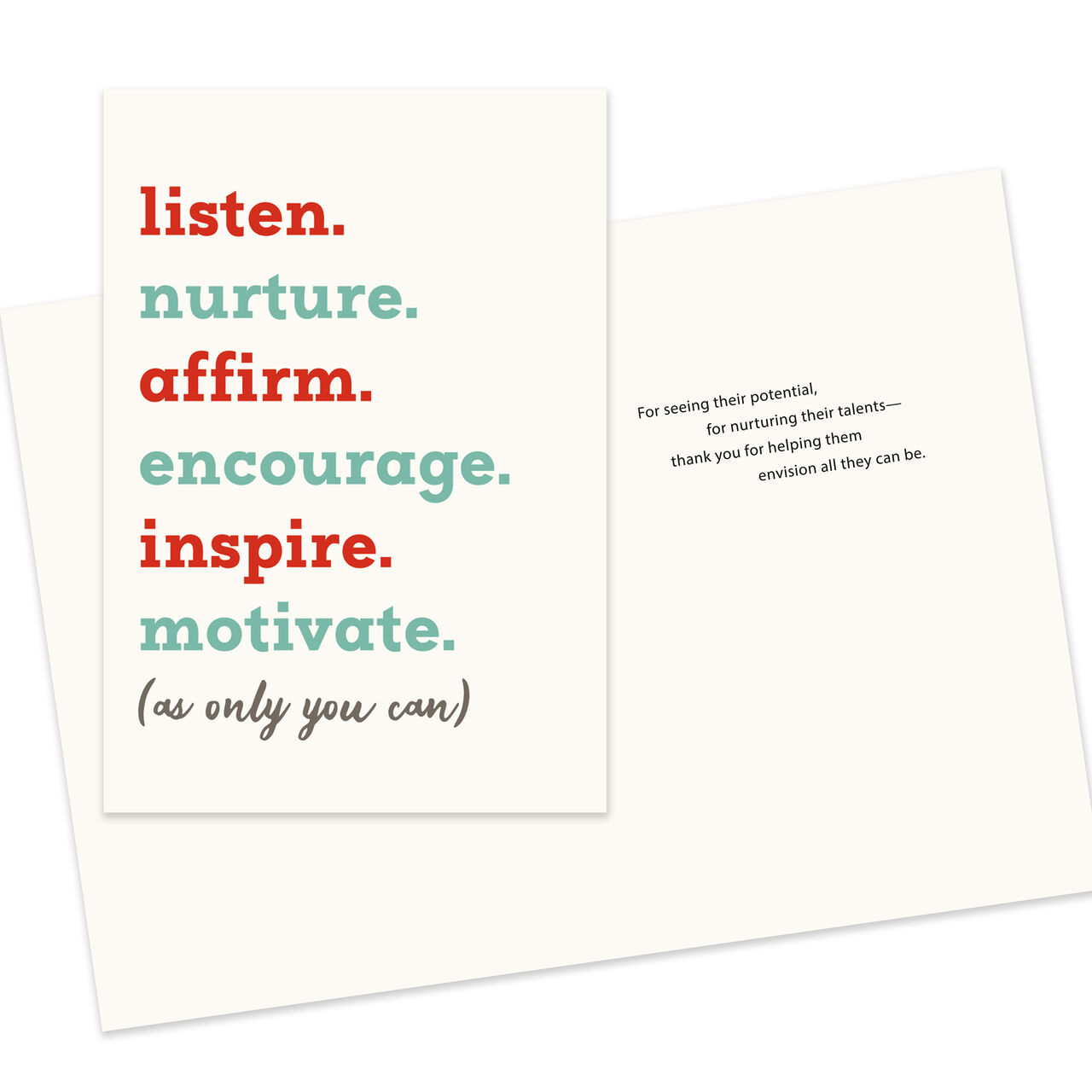Because of You Assorted Teacher Appreciation Cards 25 Pack image number 2