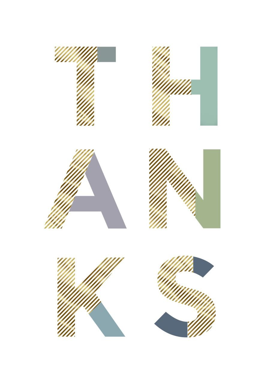 Large Letter Thanks Thank You Card