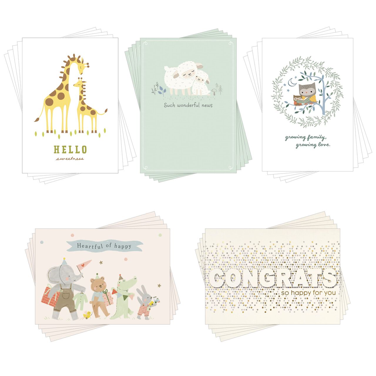 Baby, Adoption, Grandbaby Assorted Cards 25 Pack image number 0