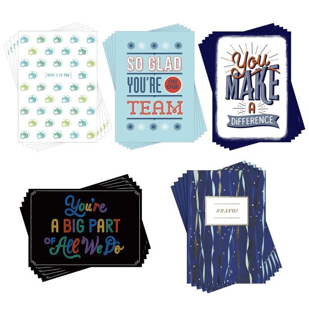 Above & Beyond Assorted Employee Appreciation Cards 25 Pack