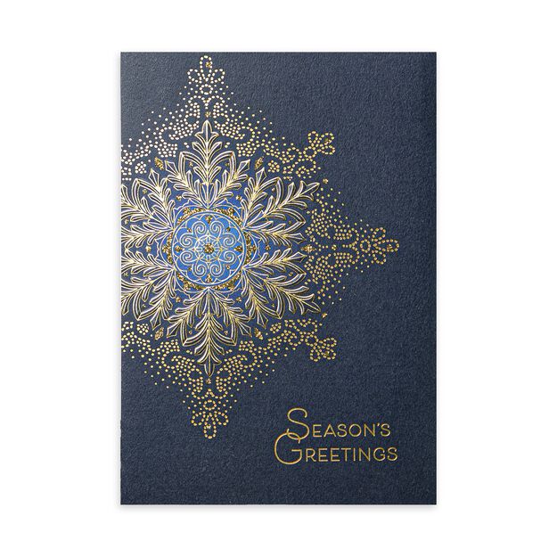 Gold Jeweled Snowflake Premium Holiday Card
