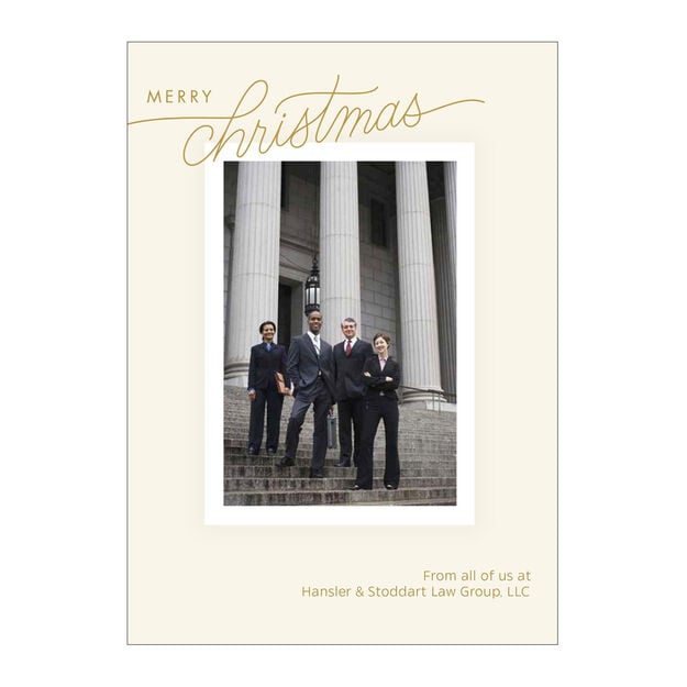 Sophisticated Gold Frame Merry Christmas Photo Card Sophisticated Gold Frame Merry Christmas Photo Card