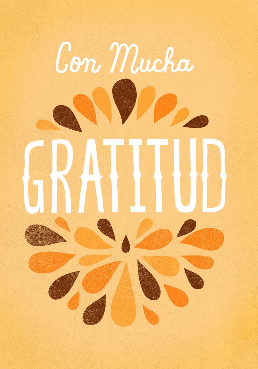 Autumn Gratitude Spanish Fall Appreciation Card