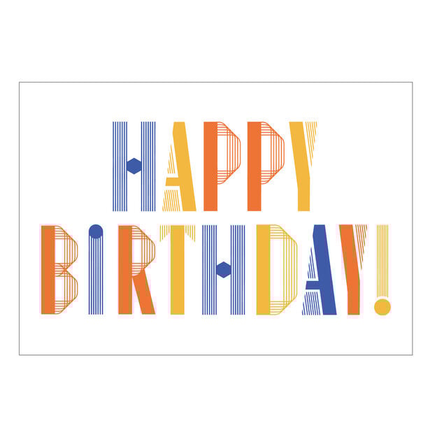 Bold and Bright Lettering Birthday Card