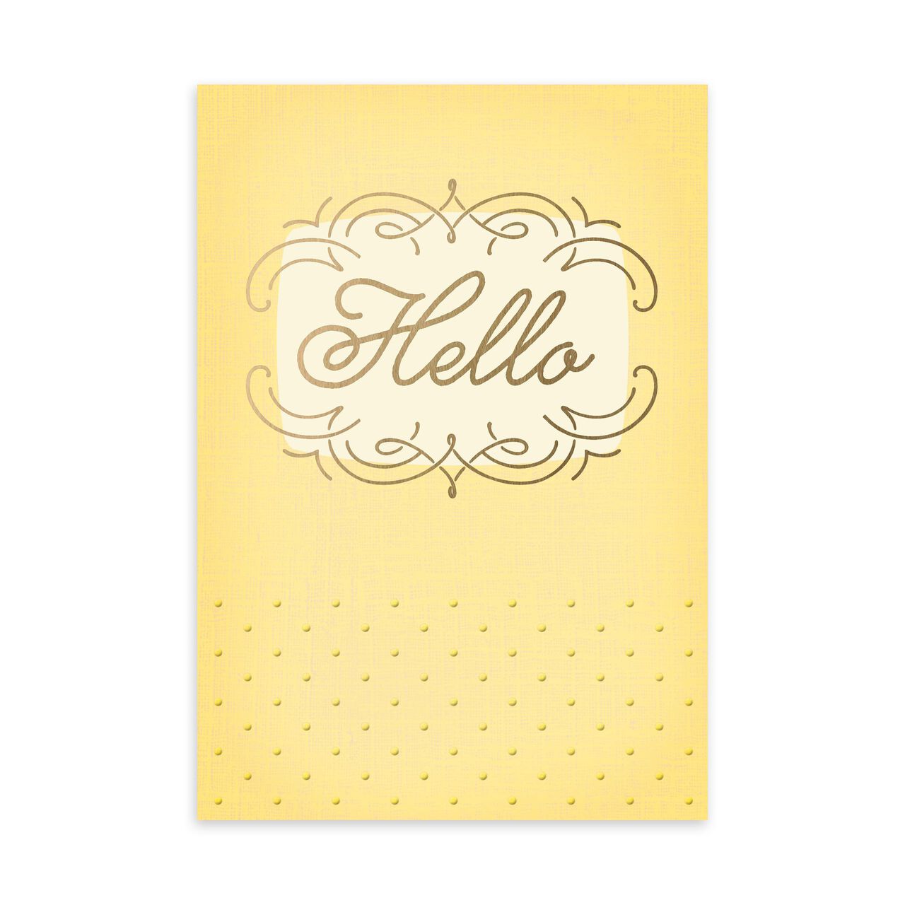 Yellow Elegant Hello Card image number 0