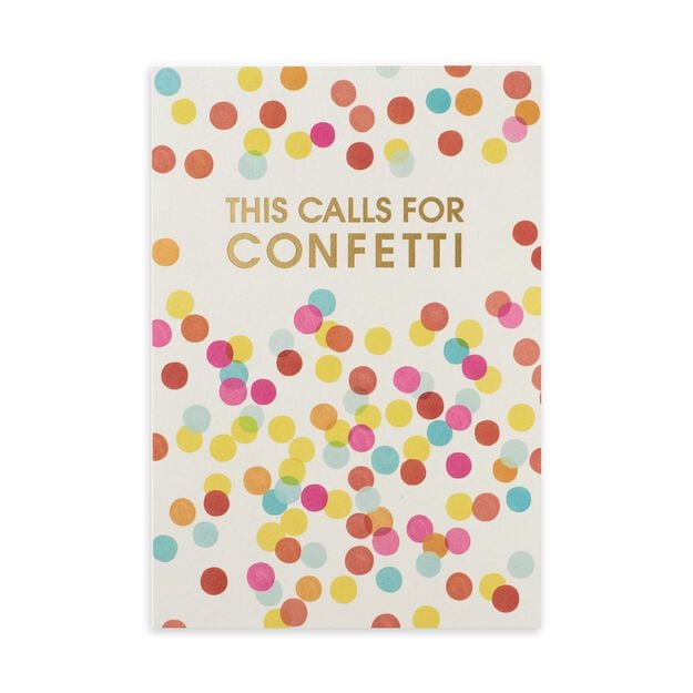 Colorful Confetti & Gold Congratulations Card