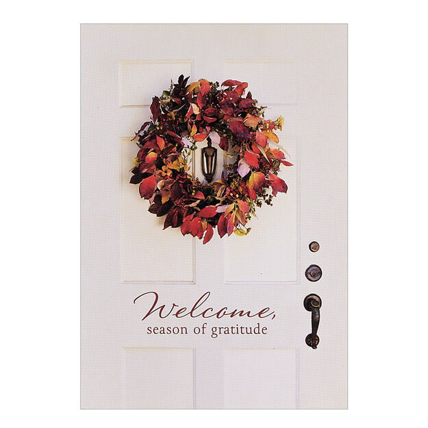 Fall Wreath Thanksgiving Card