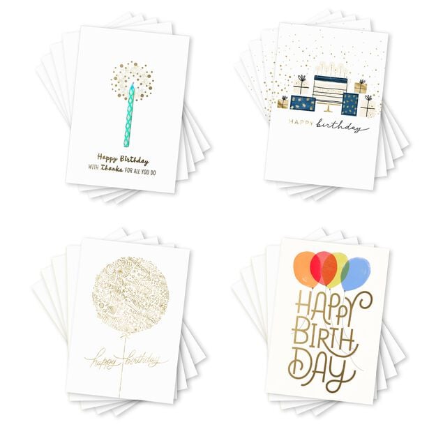 Refined with Foil Assorted Birthday Cards 100 Pack