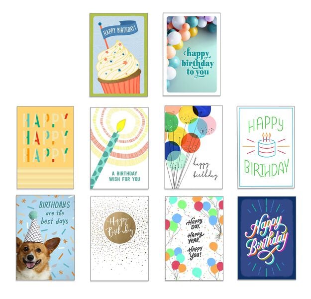Classic Collection Assorted Birthday Cards 50 Pack