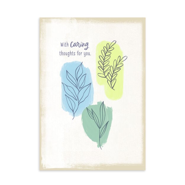 Color Block Botanicals Caring Thoughts Card