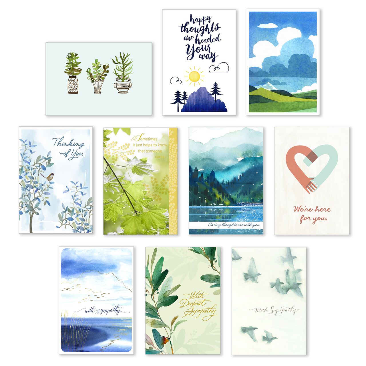 Assorted Encouragement, Get Well & Sympathy Cards 50 Pack image number 0
