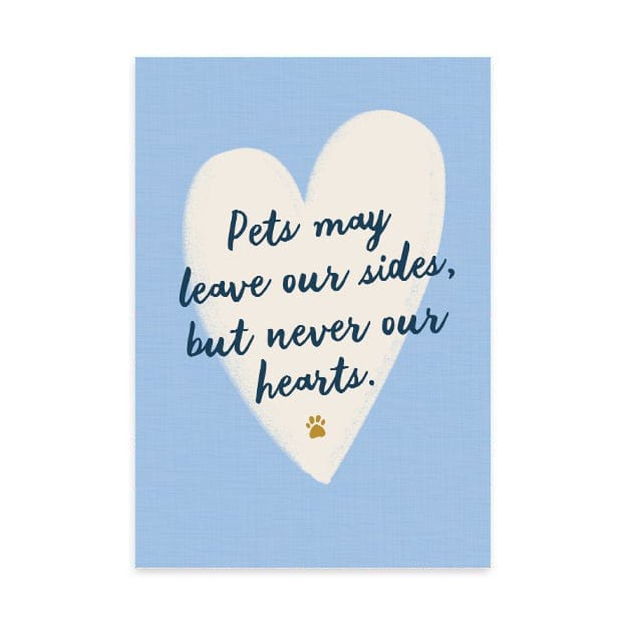 Heart with Paw Print Pet Sympathy Card image number 0
