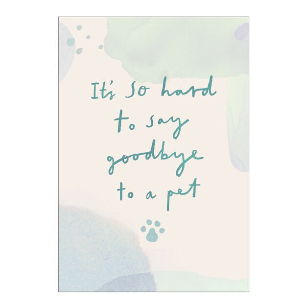 Abstract Watercolor Pet Sympathy Card