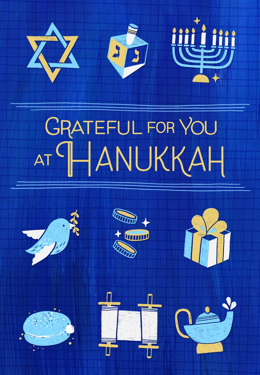 Grateful for You Hanukkah Card