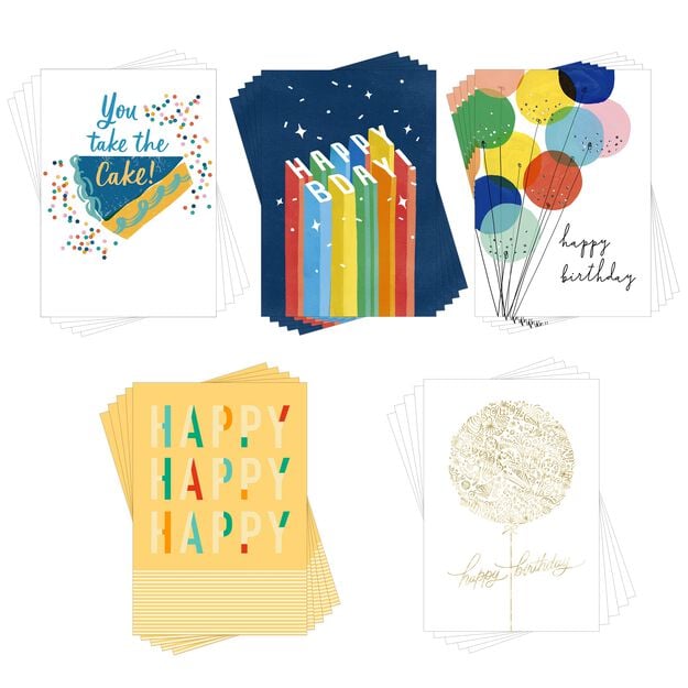 Classic Collection Assorted Birthday Cards 25 Pack