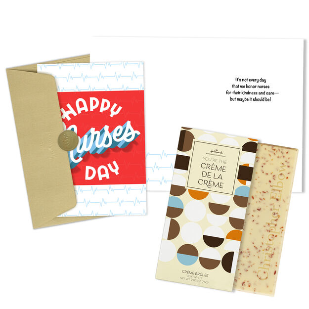 Heart Beat Happy Nurses Day Appreciation Gift Chocolate Bar & Card Gift Bundles Set of 5 (10 Items)