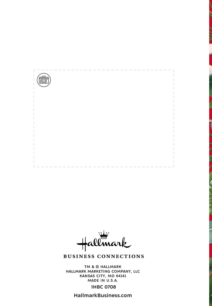White Holly Berries Customizable Holiday and New Year Card