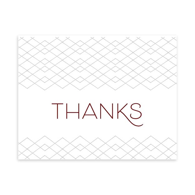 Geometric Lines Customizable Thank You Notecard