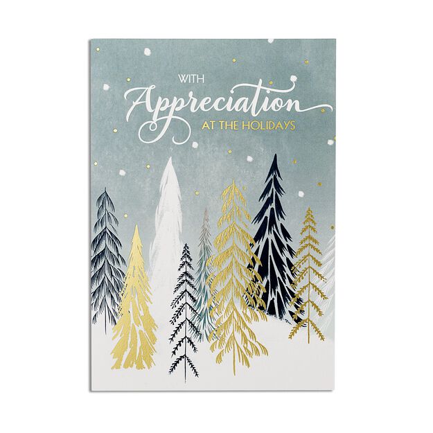 Winter Pines Premium Holiday Appreciation Card