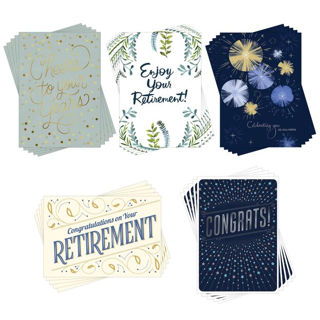 Assorted Retirement Cards 25 Pack