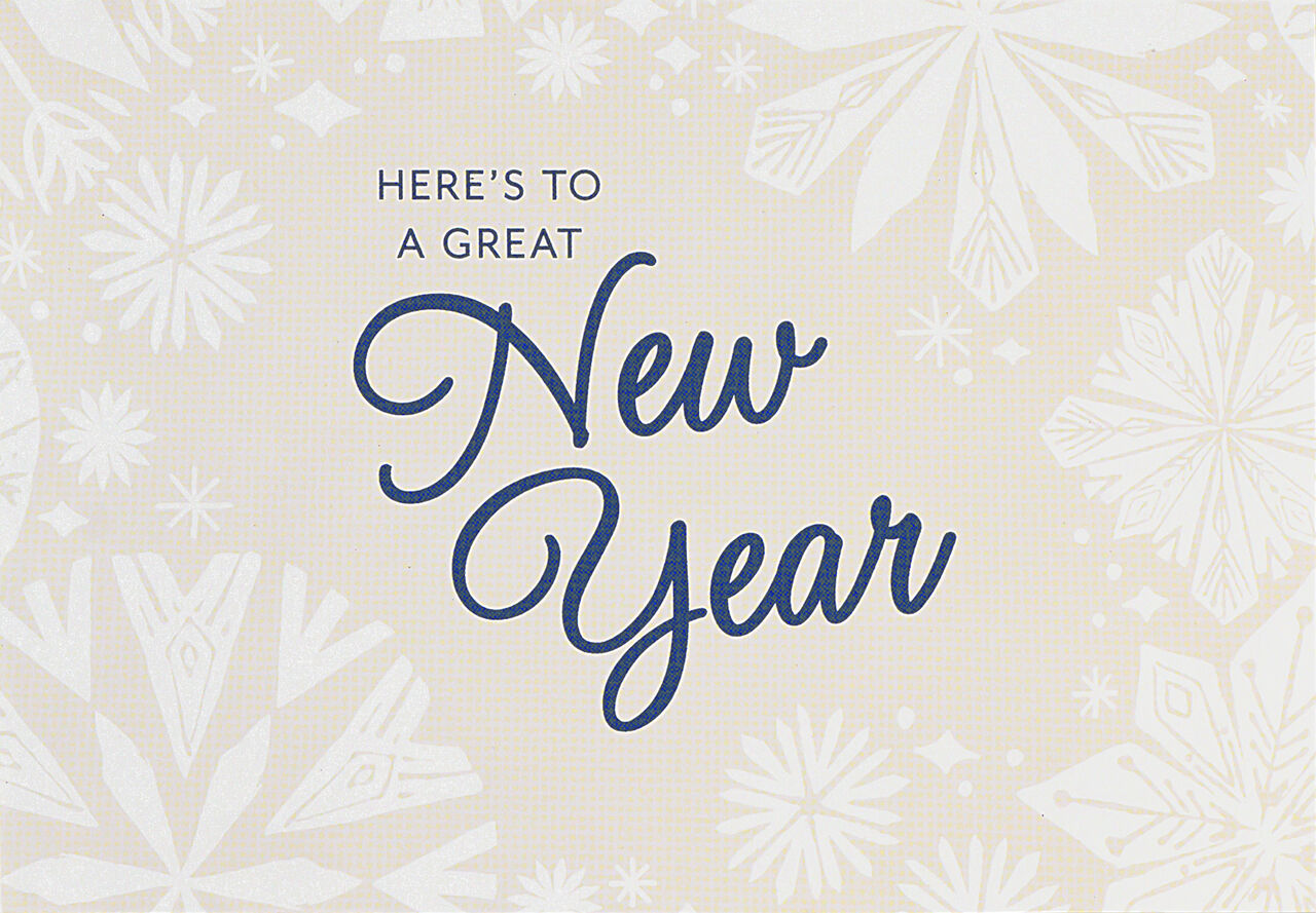 Paper Snowflakes New Year Card