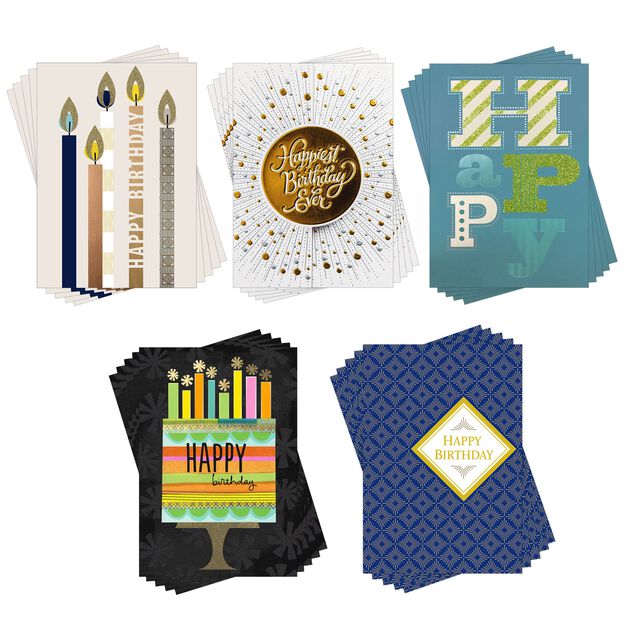 Premium Collection Assorted Birthday Cards 25 Pack