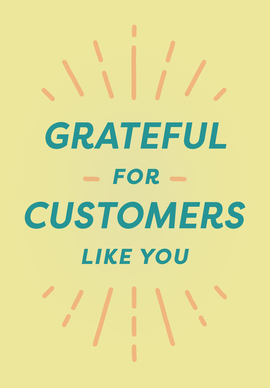 Grateful for Customer Appreciation Card