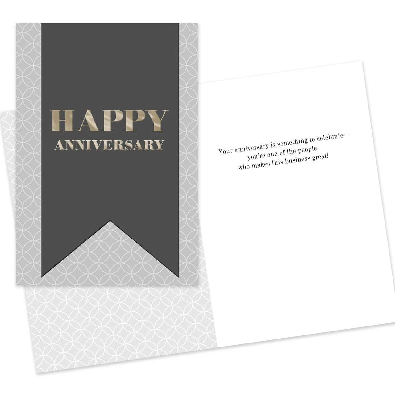 Stenciled Circles and Diamonds Work Anniversary Card image number 1